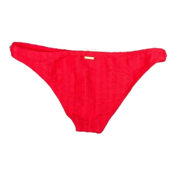 Billabong Wave Trip Plunge Top and Tropic Bikini Bottom in Red NWOT - Picture 5 of 8